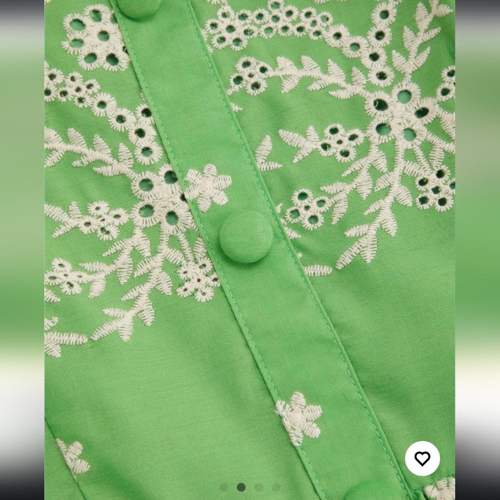 CIDER Woven Square Neck Floral Embroidery Maxi Dress US Sz 8 NWT - Picture 4 of 6